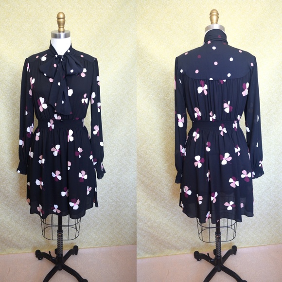 Kate Spade Black Floral Midi Dress - Picture 2 of 8